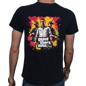 Beyaz Penguen GTA Siyah Erkek T-shirt