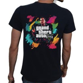 Beyaz Penguen GTA Siyah Erkek T-shirt