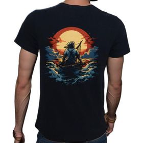 Beyaz Penguen Sailor Siyah Penye Basic Erkek T-shirt