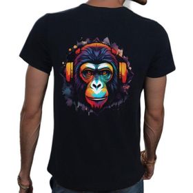 Beyaz Penguen Splash Animal Siyah Penye Basic Erkek T-shirt
