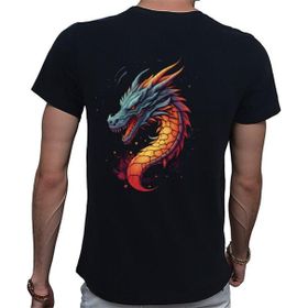 Beyaz Penguen Splash Dragon Siyah Penye Basic Erkek Tişört