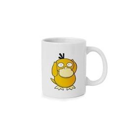 Beyaz Pokemon Psyduck Baskılı Kupa