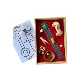 Beyaz Tavşan Oyun Evi Montessori Trafik Ahşap Etkinlik Seti