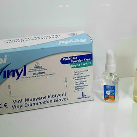 Beybi 100'lü Muayene Vinil Pudrasız Şeffaf Eldiven