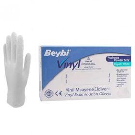 Beybi 100'lü Muayene Vinil Pudrasız Şeffaf Eldiven