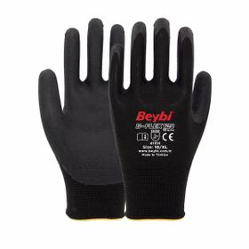 Beybi B-Flex120 Siyah Micro Köpük Nitril 8 Beden 12 Çift İş Eldiveni