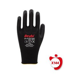 Beybi B-Flex120 Siyah Micro Köpük Nitril 9 Beden 144 Çift İş Eldiveni