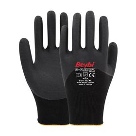 Beybi B-FLEX134 No 10 100 Çift Likralı Köpük Nitril Eldiven