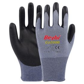 Beybi CU200 B PU Kaplı Polietilen Kesilmeye Dirençli Örme Eldiven