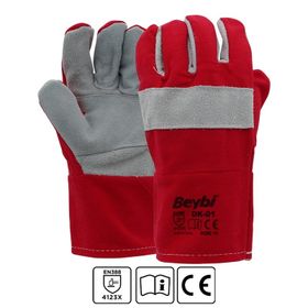 Beybi DK-01 Koton Kırmızı Montaj Eldiveni
