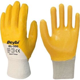 Beybi EL 350-KN350 Sarı Nitril Eldiven