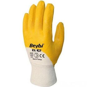 Beybi EL-K2 No:10 Sarı Nitril Pamuk Eldiven