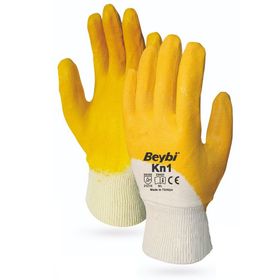 Beybi Kn1 Pamuklu Sarı Nitril Eldiveni