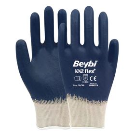 Beybi KN2 Flex No: 10 12 Çift Lacivert Pamuk Likralı Örme Eldiven