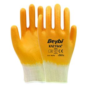 Beybi KN2 Flex No: 10 Koli 288 Çift Sarı Pamuk Likralı Örme Eldiven