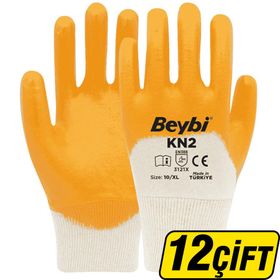 Beybi KN2 Sarı No 9 12 Çift Nitril Eldiven