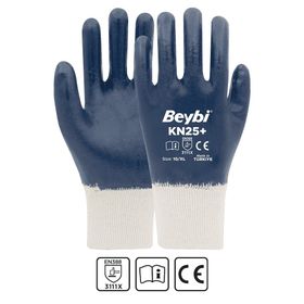 Beybi KN25 Pamuk NO:10 Koli Lacivert Nitril Eldiven