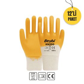Beybi KN350 No:9 Sarı 12'li Nitril Eldiven