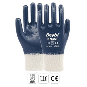 Beybi KN4+ Pamuk NO:10 Koli Lacivert Nitril Eldiven
