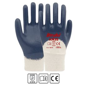 Beybi KN4+ Pamuk NO:10 Koli Lacivert Nitril Eldiven