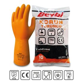 Beybi Korun Koli NO:9.5 Turuncu İş Eldiveni