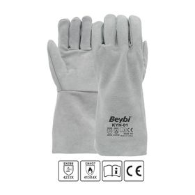 Beybi KYN-01 10 Beden 10 Çift Gri Eko Kaynakçı İş Eldiveni