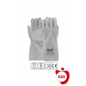 Beybi KYN-01 10 Beden 20 Çift Gri Eko Kaynakçı İş Eldiveni