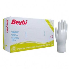 Beybi L 100'lü Pudrasız Lateks Eldiven Beyaz