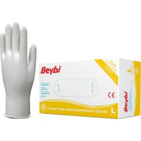 Beybi L 100'lü Pudrasız Lateks Eldiven Beyaz