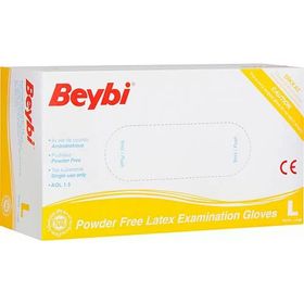 Beybi Lateks 100 Adet Pudrasız Large Muayene Eldiveni