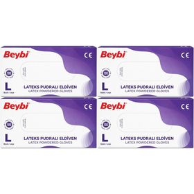 Beybi Lateks Pudralı Large 400'lü Muayene Eldiveni