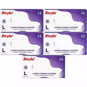 Beybi Lateks Pudralı Large 500'lü Muayene Eldiveni