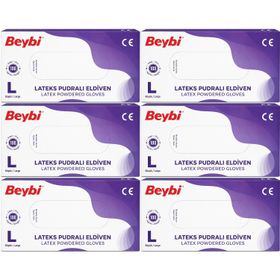 Beybi Lateks Pudralı Large 600'lü Muayene Eldiveni