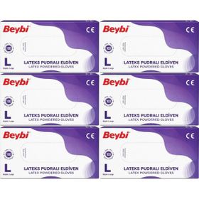 Beybi Lateks Pudralı Large 600'lü Muayene Eldiveni