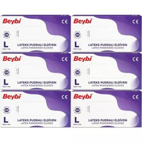 Beybi Lateks Pudralı Large 600'lü Muayene Eldiveni