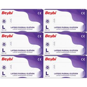 Beybi Lateks Pudralı Large 600'lü Muayene Eldiveni