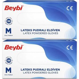 Beybi Lateks Pudralı Medium 200'lü Muayene Eldiveni