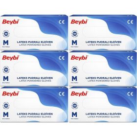 Beybi Lateks Pudralı Medium 600'lü Muayene Eldiveni