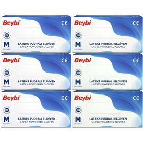 Beybi Lateks Pudralı Medium 600'lü Muayene Eldiveni