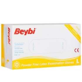 Beybi Lateks Pudrasız L Large Beden 100'lü Paket Muayene Eldiven