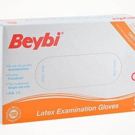 Beybi Lateks Pudrasız S Beden 100'lü Muayene Eldiveni
