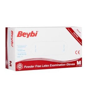 Beybi M 100'lü Pudrasız Lateks Eldiven Beyaz
