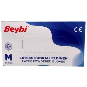 Beybi Medium 100'lü Lateks Pudralı Eldiven