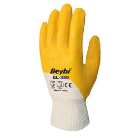 Beybi Nitril EL-350 Sarı-Beyaz Eldiven