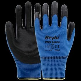 Beybi Nitril Pmk Pn5 Zebra 9 Beden 12'li Paket Mavi Siyah Eldiven