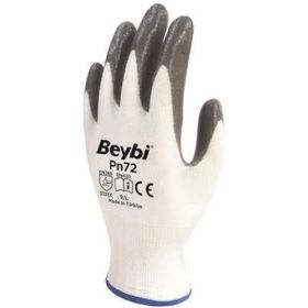 Beybi Nitril Poly Pn72 10 Beden 12'li Paket Beyaz Gri Eldiven