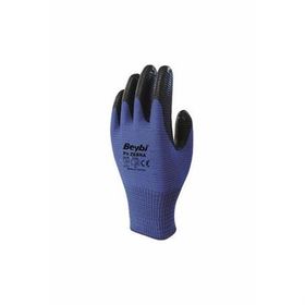 Beybi Nitril Poly Pnzebra 9 Beden 12'li Paket Mavi Siyah Eldiven