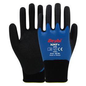 Beybi NMF+ No 10 1 Çift Mikro Köpük Nitril Kaplı Polyester Örgü Eldiven