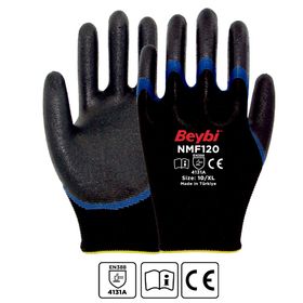 Beybi NMF120 No 9 Mikro Köpük Nitril Kaplı Polyester Örgü Eldiven