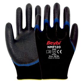 Beybi NMF120 No 9 Mikro Köpük Nitril Kaplı Polyester Örgü Eldiven